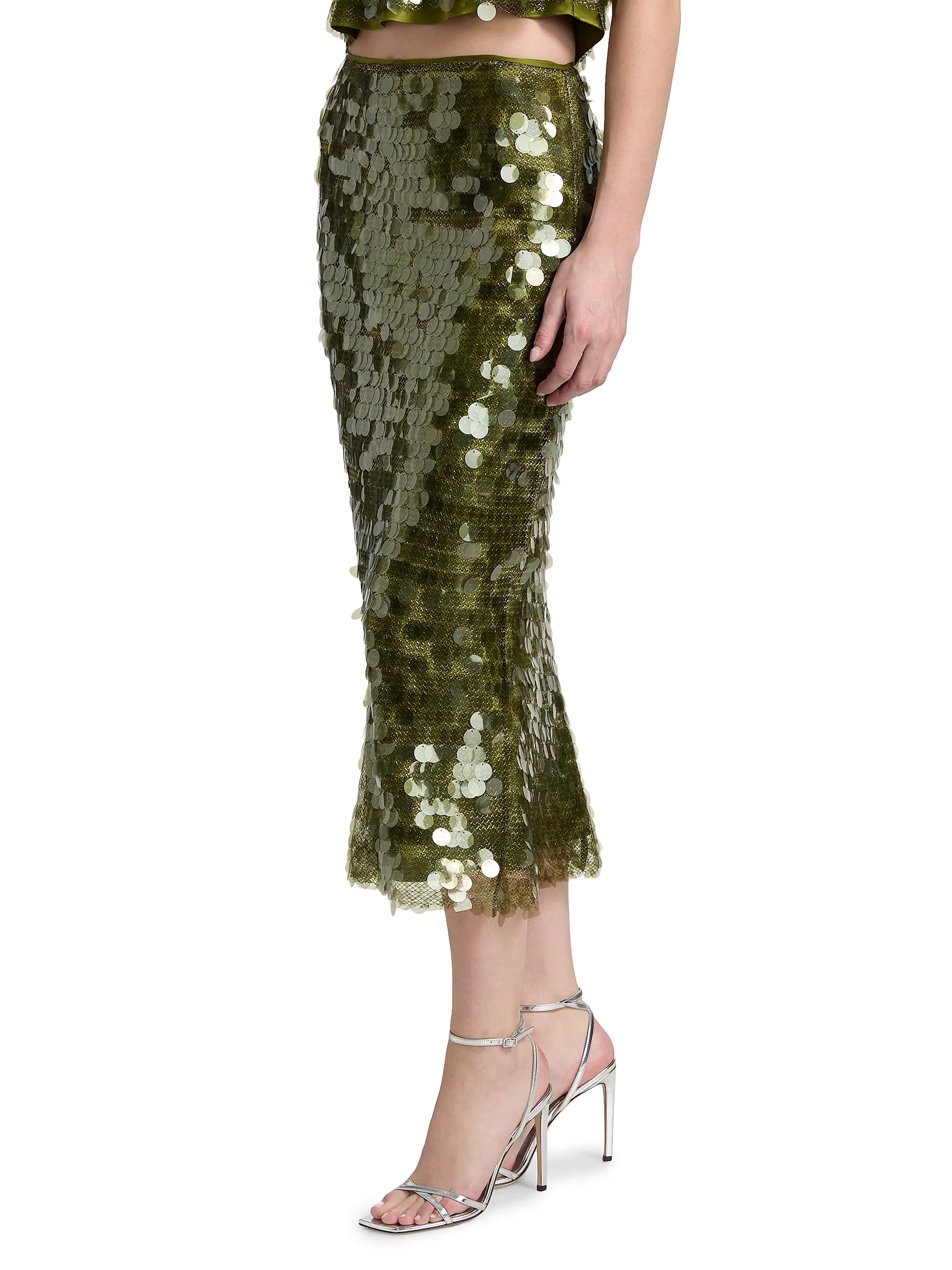 Calista Sequined Midi-Skirt | Saks Fifth Avenue