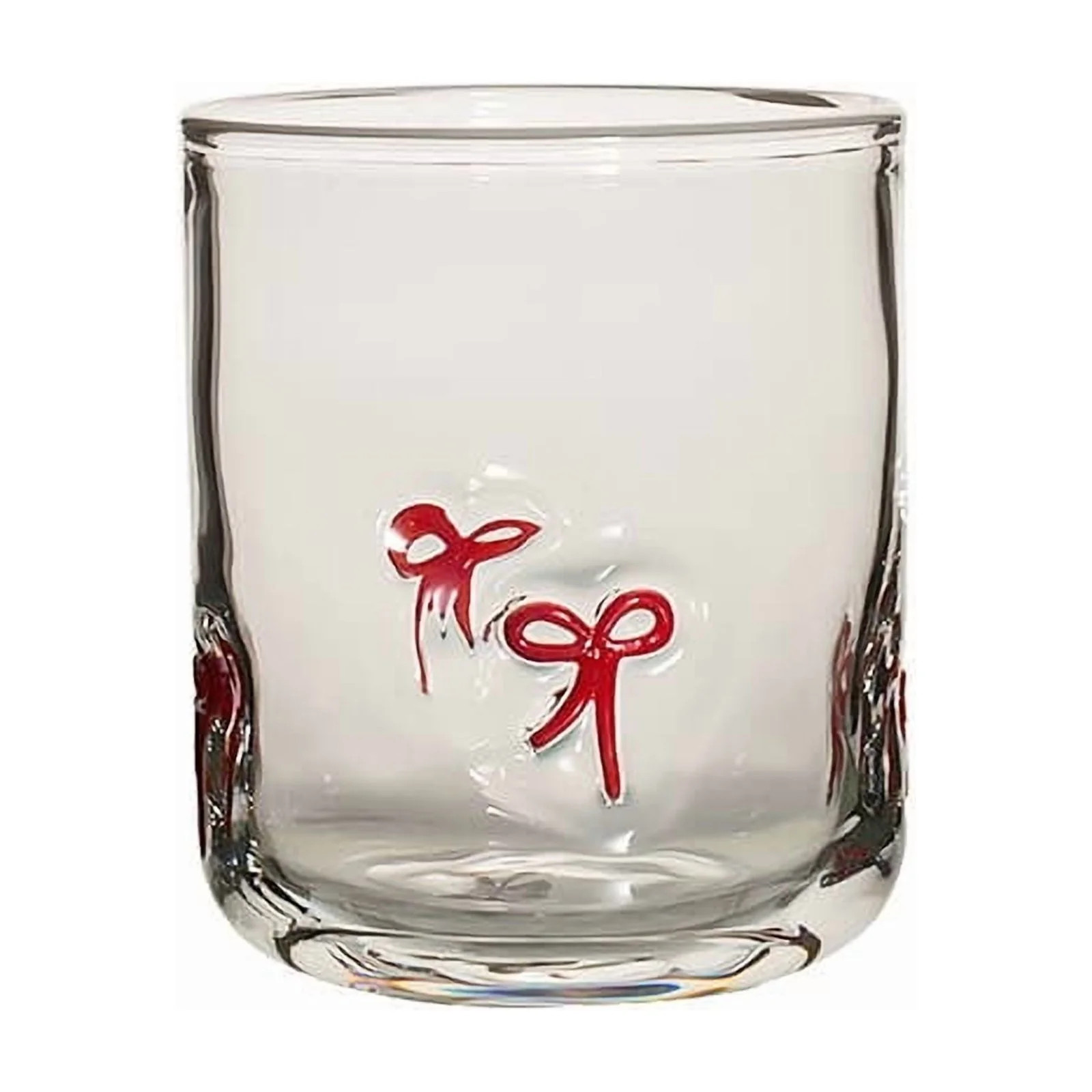 Forestwhale Red Bow Icon Juice Glass Coquette Bow Cup 14oz Double Old Fashioned Icon Hand Blown G... | Walmart (US)