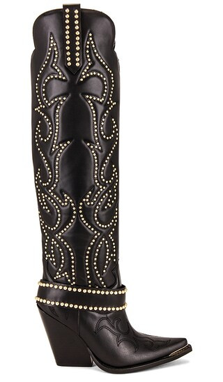 Amigo Boot in Black & Gold | Revolve Clothing (Global)