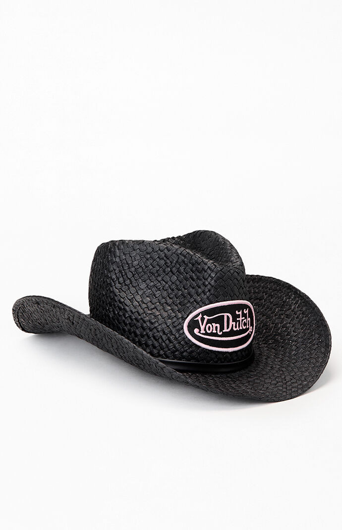 Von Dutch Black Straw Cowboy Hat | PacSun