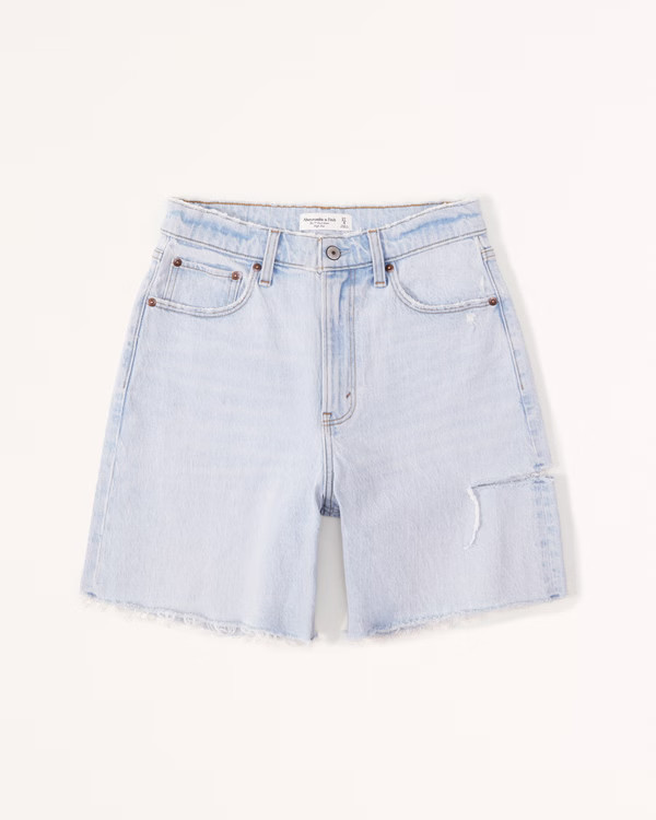 Women's Curve Love High Rise 7 Inch Dad Short | Women's Bottoms | Abercrombie.com | Abercrombie & Fitch (US)
