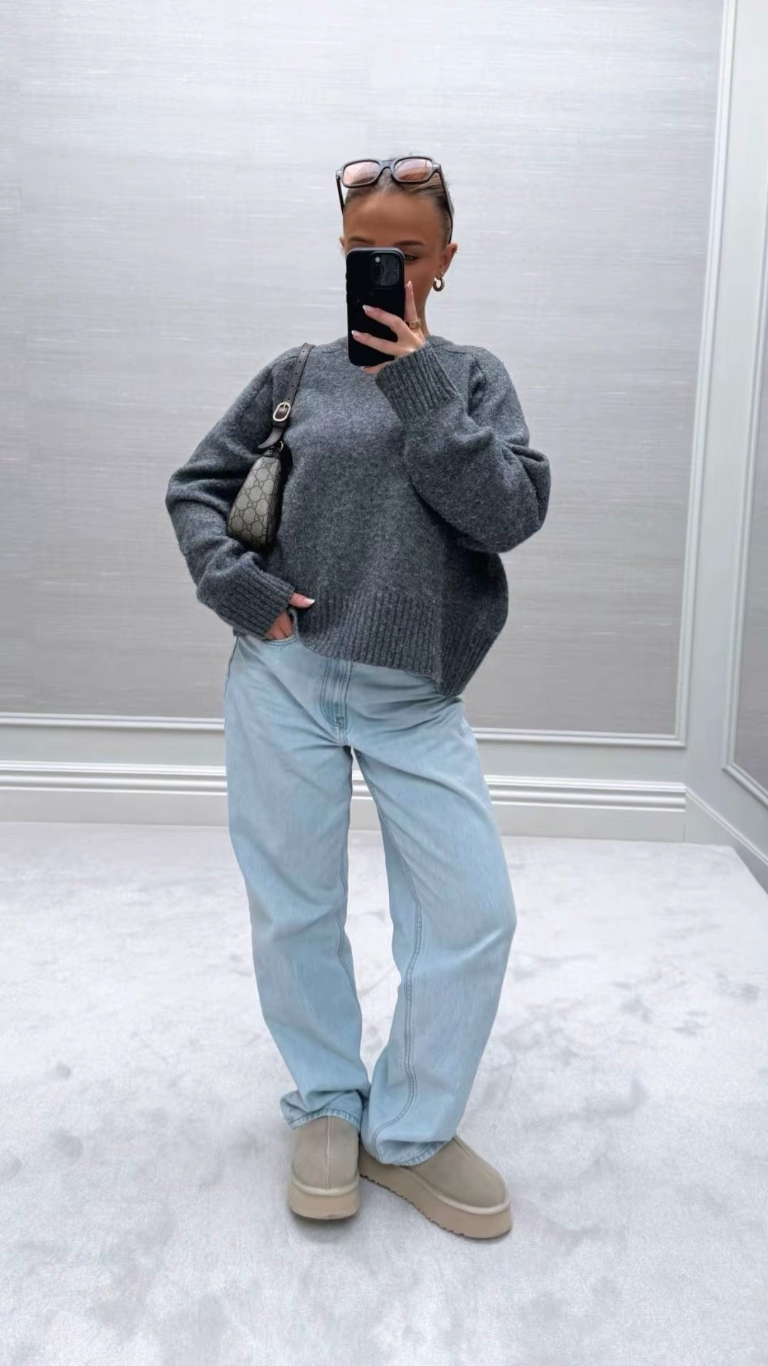 spring outfit inspo🦋✨

Pinterest style outfit inspo ideas spring TikTok casual easy basic neutral ootd wishlist faves casual petite oversized viral wide leg loose baggy jeans Abercrombie curve love fashion dark grey knit jumper sweater 

#LTKspring #LTKpetite #LTKuk