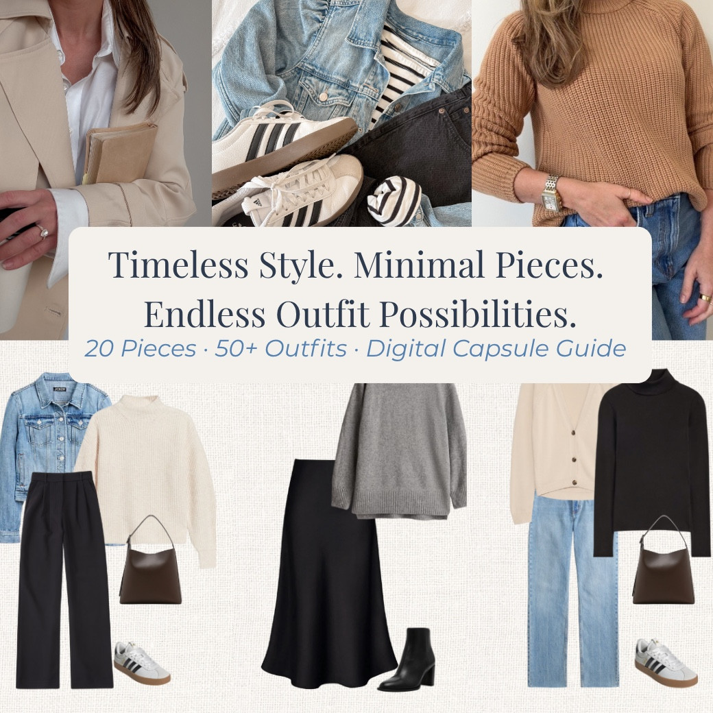 This 100+ page capsule wardrobe guide is on sale and under $10. 30 pieces and over 50 ways to style them. Every piece has 2 shoppable links at 2 different price points. 

Capsule wardrobe | minimalist style | mom style | workin mom | fall workwear | capsule closet 





#LTKFindsUnder50 #LTKGiftGuide #LTKSaleAlert