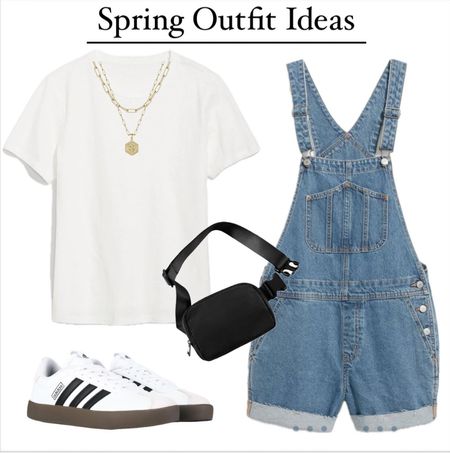 Casual Overall Outfit Idea from #oldnavy #adidassamba #famousfootwear #amazon #beltbag #overalls #shortalls #springoutfit 

#LTKStyleTip #LTKFindsUnder50 #LTKSaleAlert