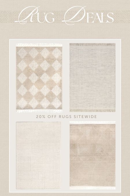 Save 20% off already reduced rugs today! These are some of my neutral favs ✨

#rug #arearug #neutralrug #bedroomrug #livingroomrug 

#LTKHome #LTKSaleAlert #LTKFindsUnder100