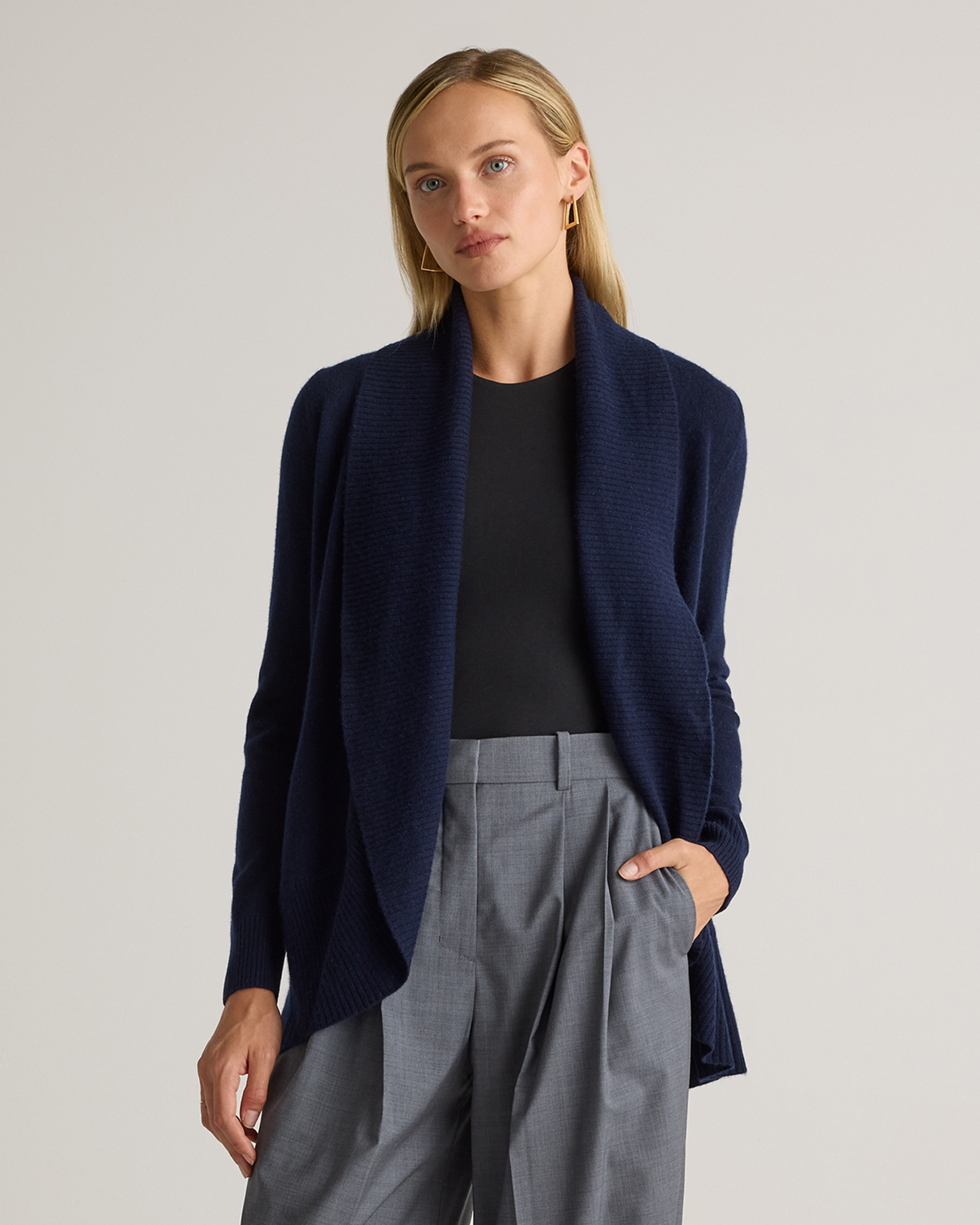 Mongolian Cashmere Open Cardigan Sweater | Quince