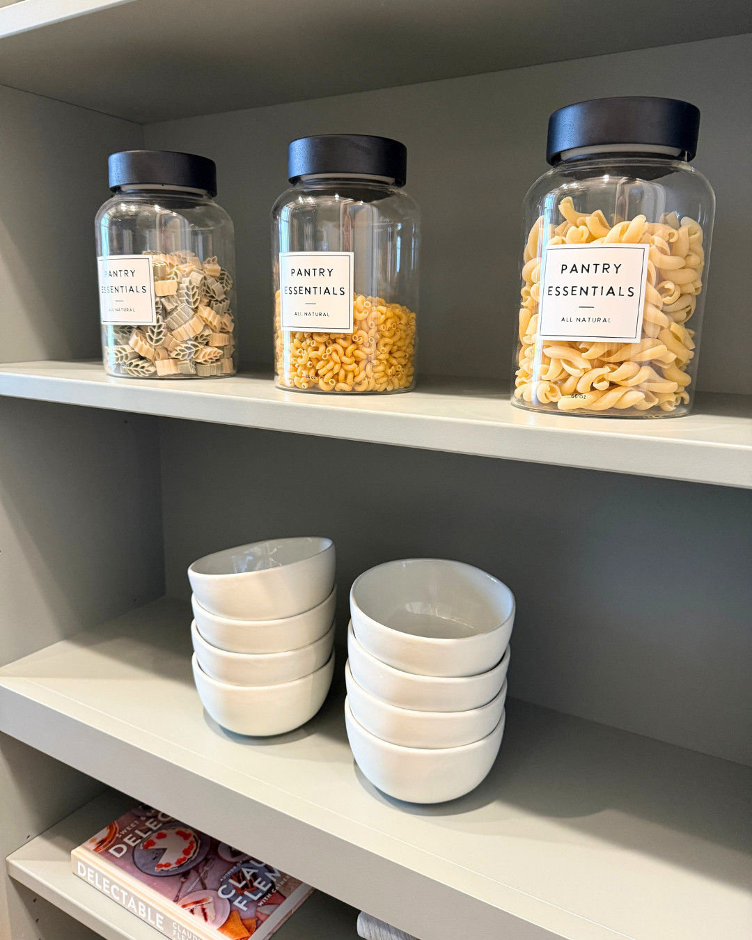 A simple pantry setup that helps everything feel more organized and stress free. #pantryorganization #kitchenorganization #homeorganization 

 #LTKmorningroutine #LTKHome #LTKSaleAlert