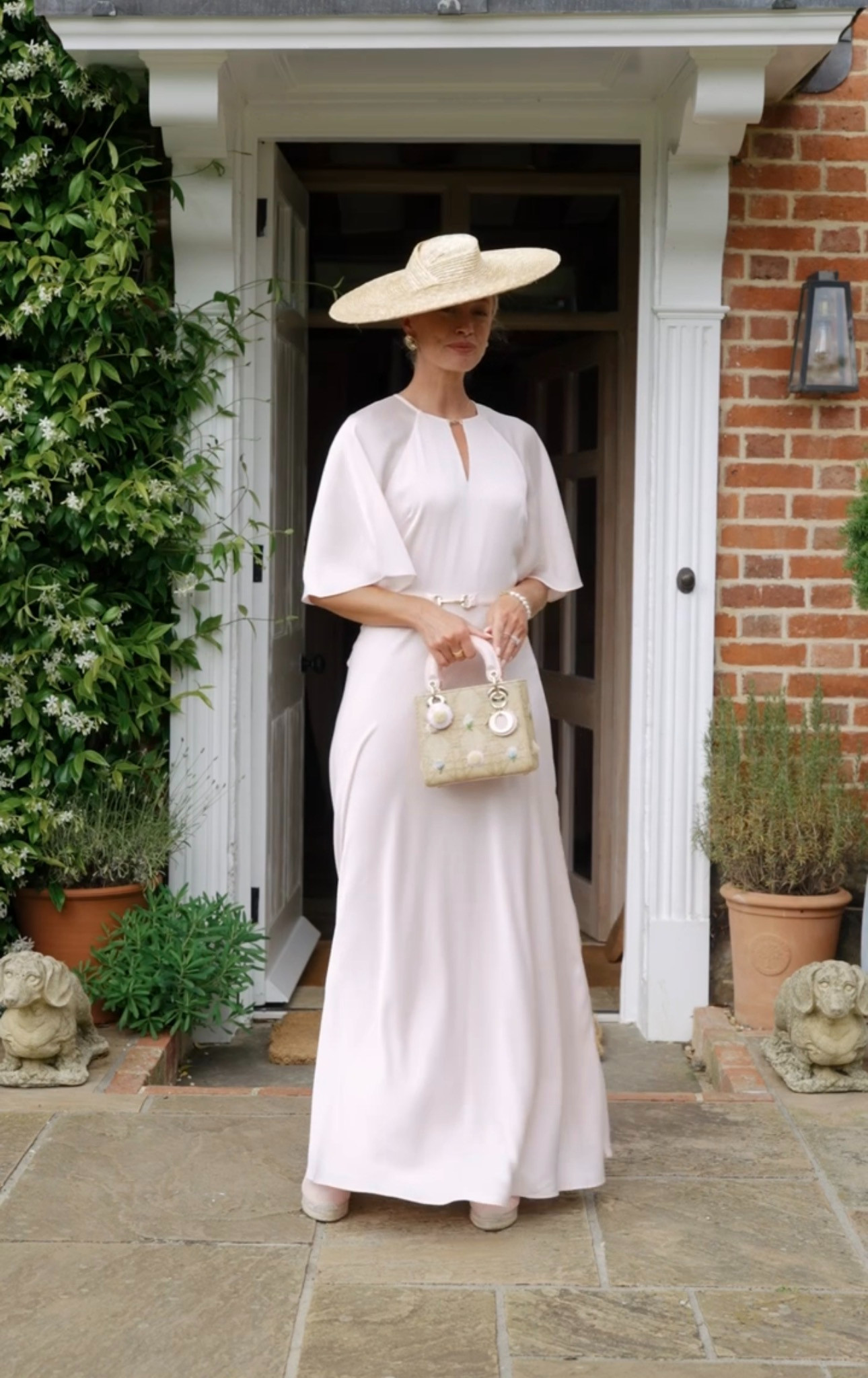 Elegant summer style and occasion wear 🤍 Pink dress, straw hat, luxury accessories 🫶🏻 Wedding guest style. 

 #LTKwedding #LTKluxury #LTKbag