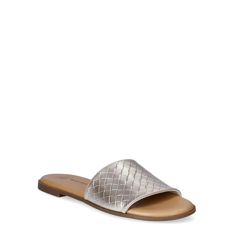 Time and Tru Women's Woven Slide Sandals | Walmart (US)