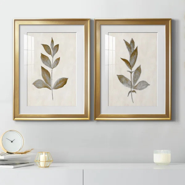 " Bronze Leaf I " 2 - Pieces (Set of 2) | Wayfair North America