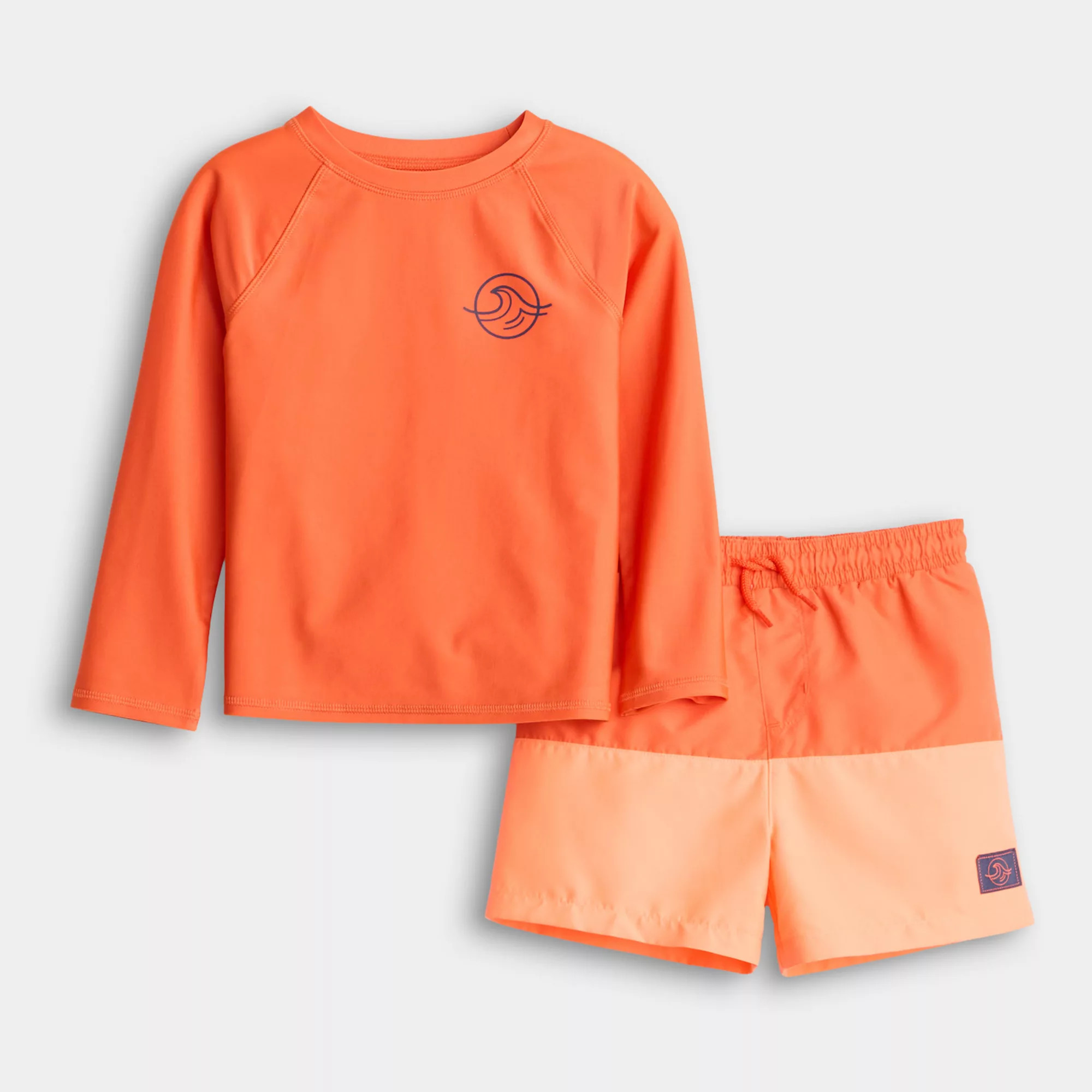 Baby & Toddler Jumping Beans® Colorblock Rashguard & Swim Suit Set | Kohl's