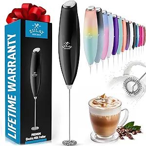 Zulay Kitchen Milk Frother Wand Drink Mixer - Durable, Proprietary Z Motor Max - Handheld Frother... | Amazon (US)