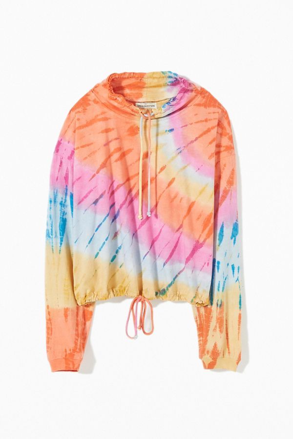 UO Buster Tie-Dye Drawstring Hem Sweatshirt | Urban Outfitters (US and RoW)