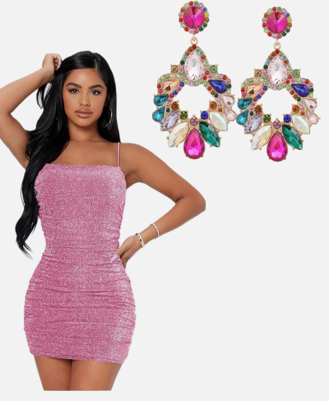 Pink party dress and my favorite earrings! I get compliments every time I wear them!

#LTKFindsUnder50 #LTKParties #LTKStyleTip