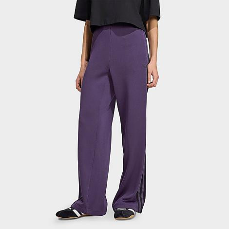 adidas Women's Originals adicolor Firebird Knit Track Pants in Aurora Plum/White Size: Large | Finish Line (US)