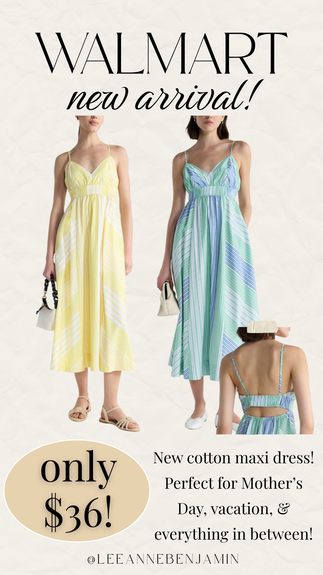 New cotton maxi dress from Walmart!  

 #LTKMothersDay #LTKdayinmylife #LTKOver40