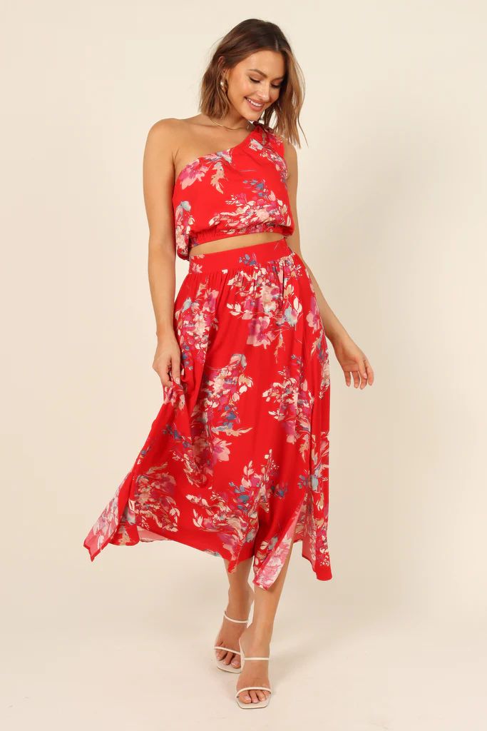 Laura Skirt - Red Floral | Petal & Pup (AU)