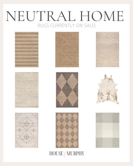 Beautiful neutral rugs that are currently on sale!

#LTKsalealert #LTKhome