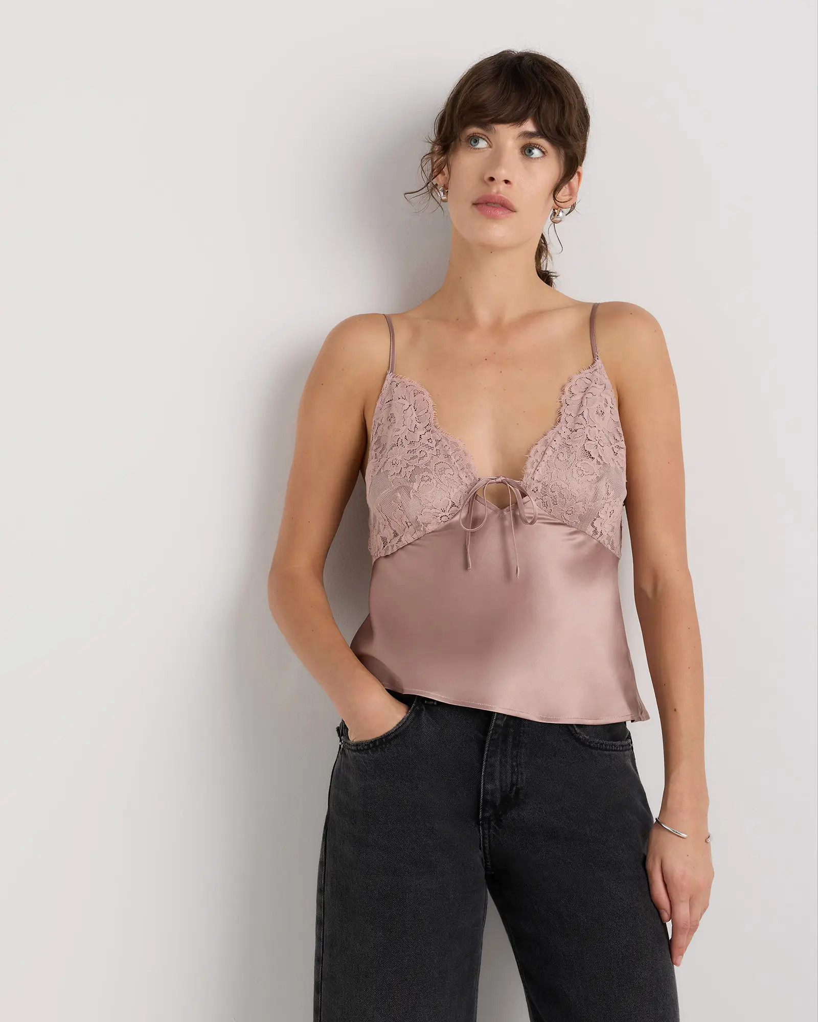 100% Washable Silk Lace Cutout Cami | Quince