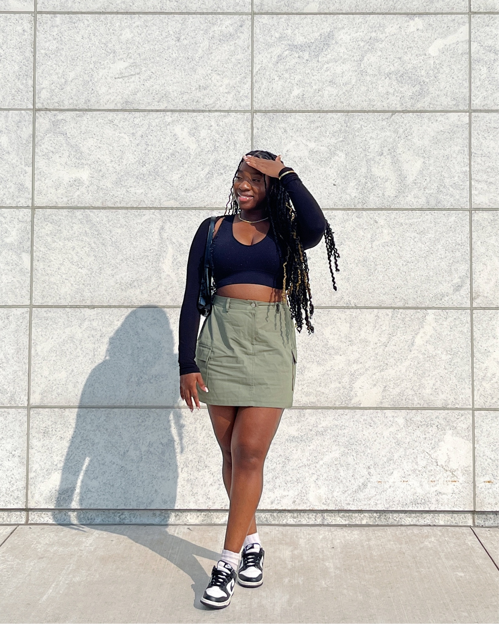 Grey cargo skirt best sale