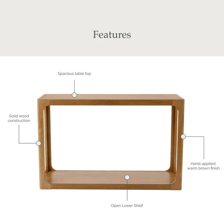 My Texas House Haven Console Table, Warm Brown | Walmart (US)