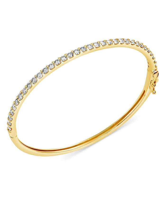 Diamond Bangle Bracelet in 14K Yellow Gold, 1.0 ct. t.w. - 100% Exclusive | Bloomingdale's (US)