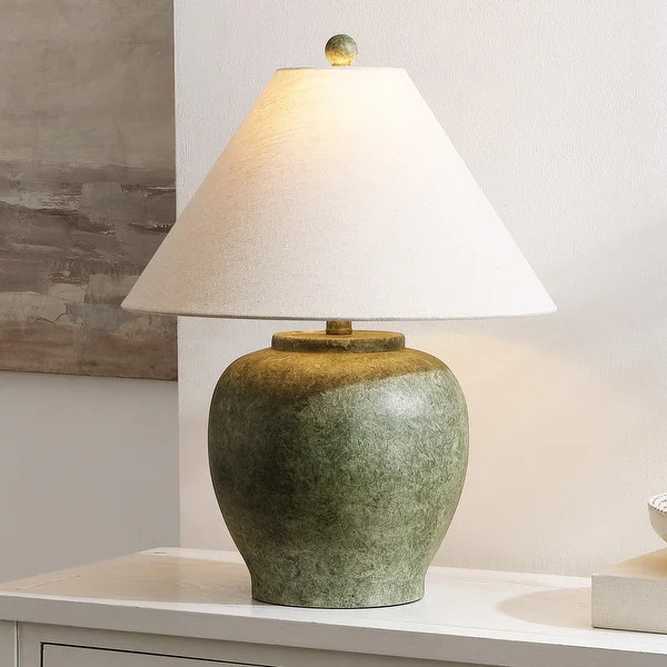 SAFAVIEH Dylan 22-inch Resin Table Lamp (LED Bulb Included) - 17"W x 17"D x 22"H - Bed Bath & Bey... | Bed Bath & Beyond