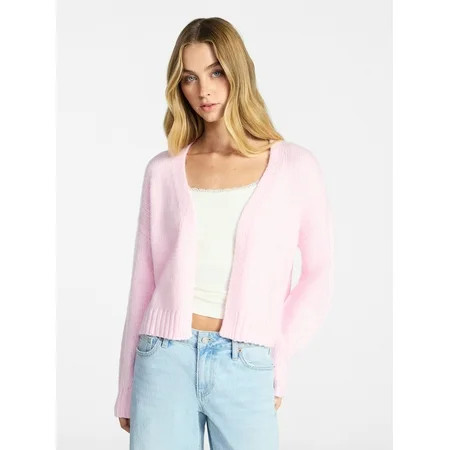 No Boundaries Cropped Cardigan, Women's & Women's Plus XXS-4X | Walmart (US)
