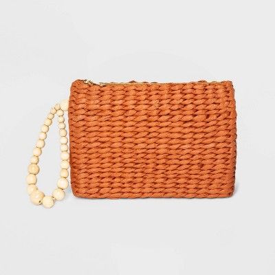 Straw Beaded Clutch - A New Day™ Coral | Target