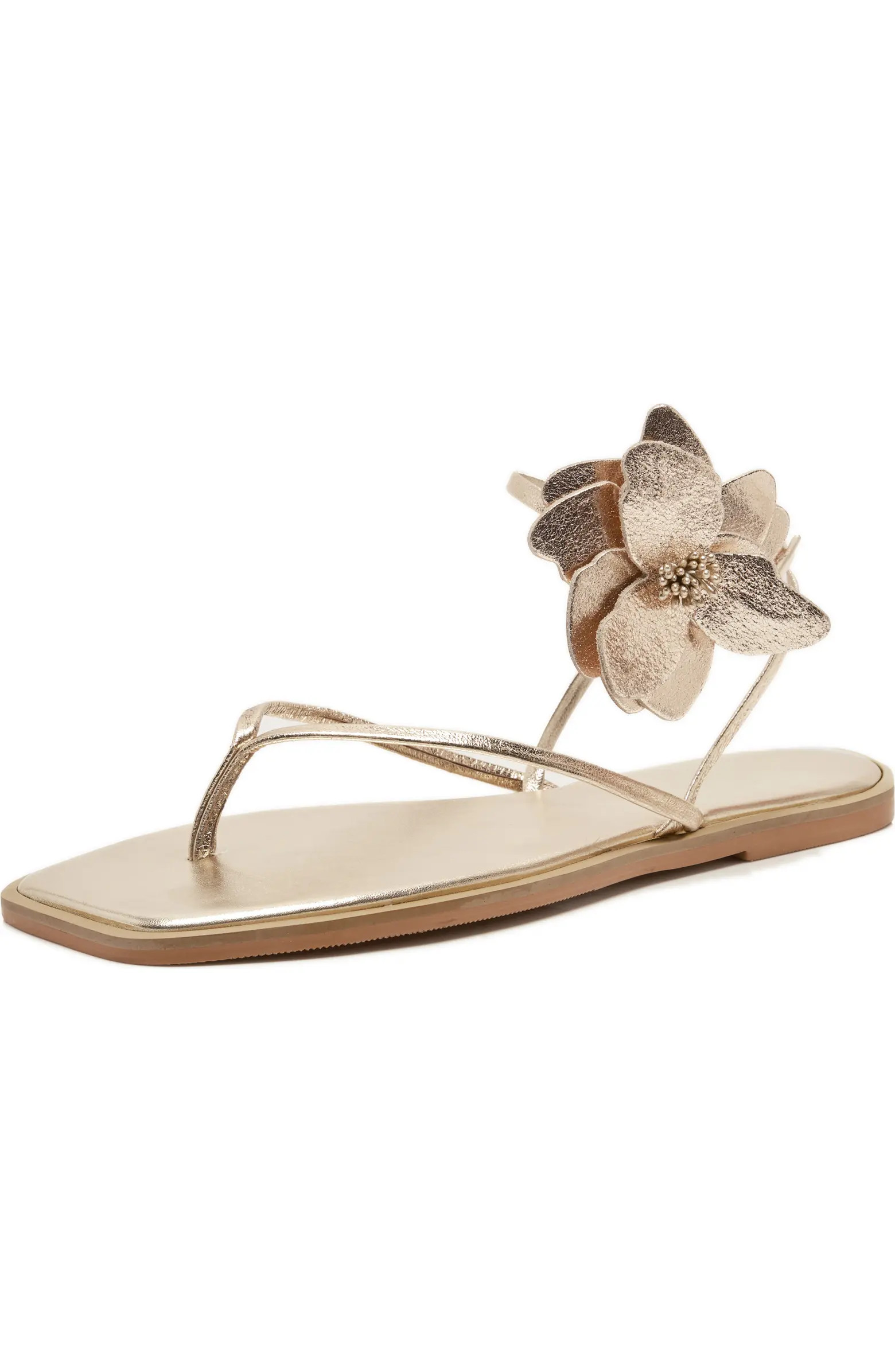 Free People Mismatched Magnolia Appliqué Ankle Strap Sandal (Women) | Nordstrom | Nordstrom