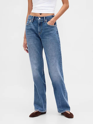 Mid Rise Rigid Relaxed Straight Jeans | Gap (US)