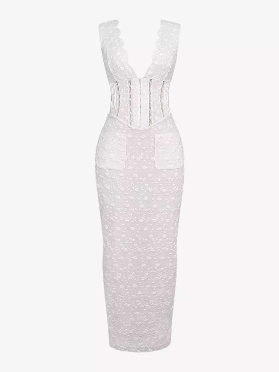 Sophina broderie-anglaise cotton-blend maxi dress | Selfridges