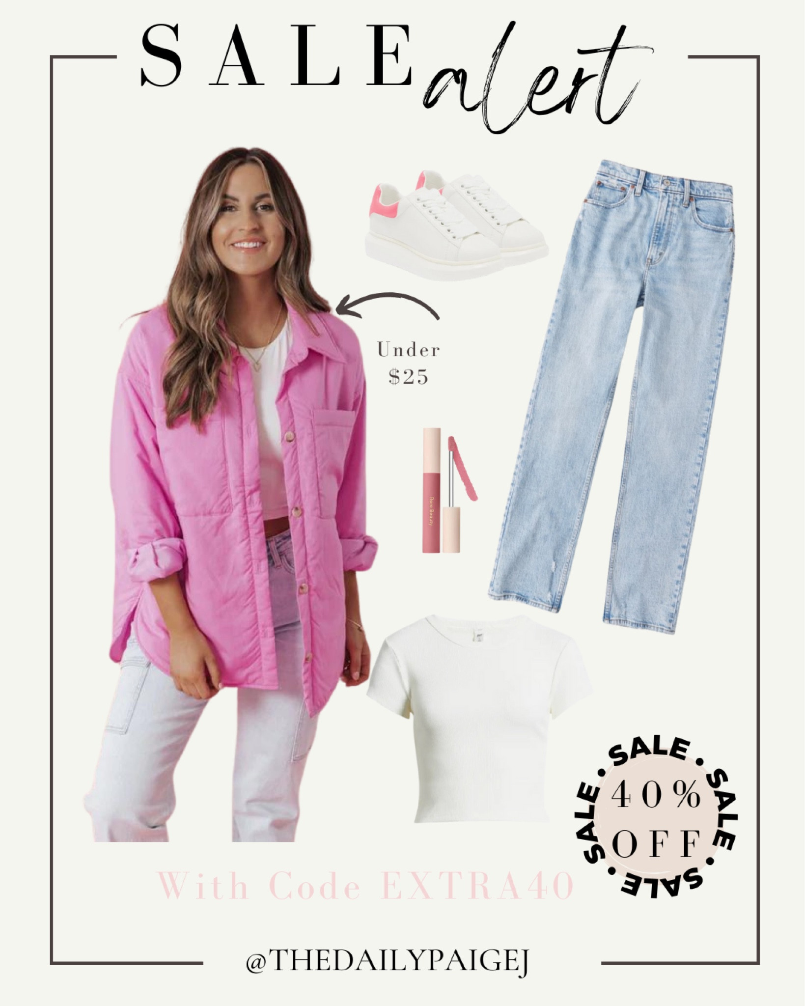 My favorite spring shacket and some light wash jeans are my go to look this spring. Take 40% off this shacket for spring making it under $25. Pair with with a ribbed top from BP or these great light wash denim from Abercrombie for the full look. 

Spring outfit, denim, spring shacket, date night outfit, casual spring outfit, vacation outfit 

#LTKfindsunder50 #LTKfindsunder100 #LTKSeasonal