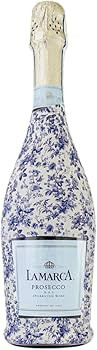 beaubottles Grandmillenial Blue Floral Custom Wine Label Wrap for La Marca 750ml Champagne Bottle... | Amazon (US)