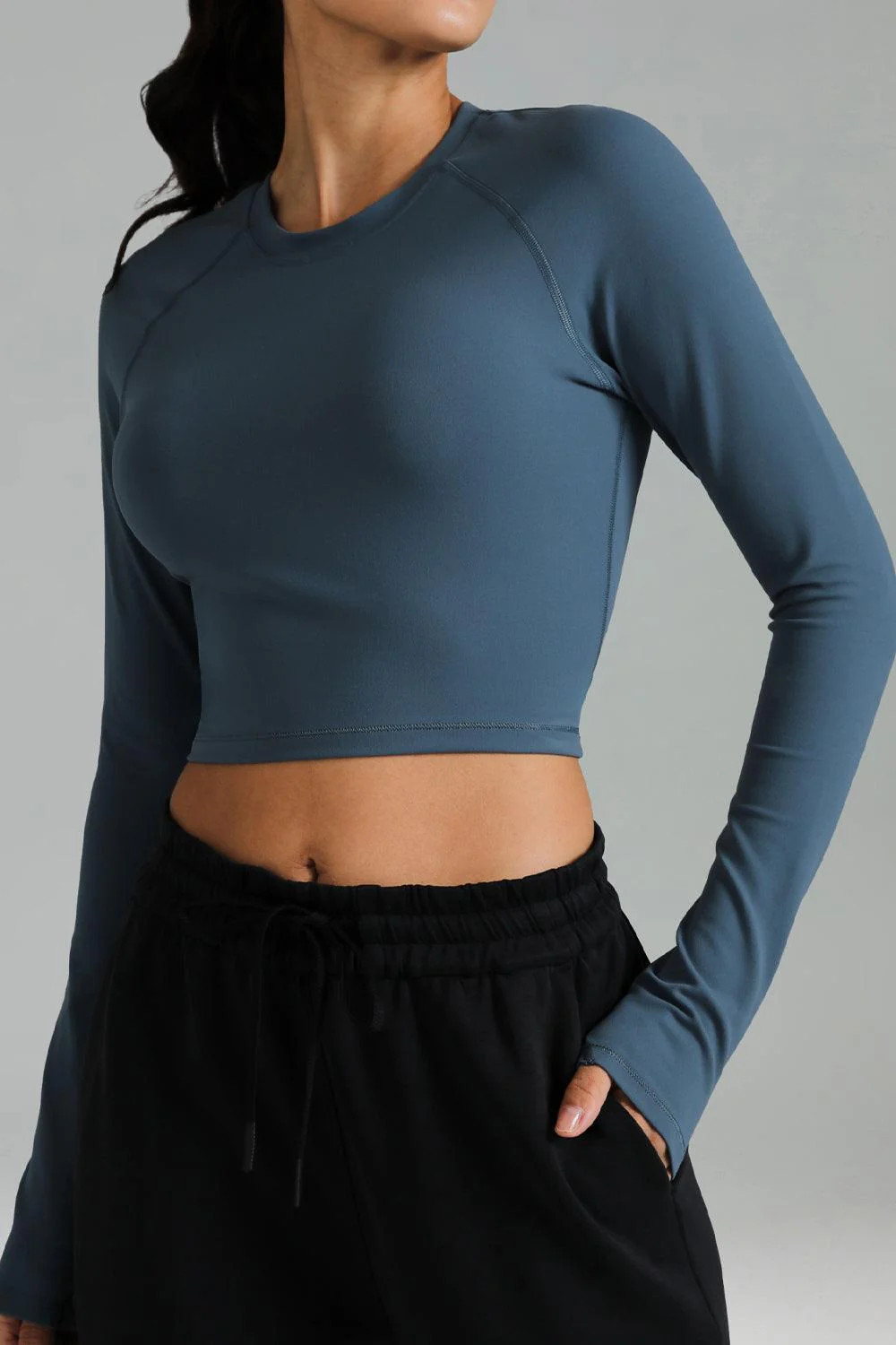 Dreamlux Long Sleeve Cropped Workout Shirts | Colorfulkoala