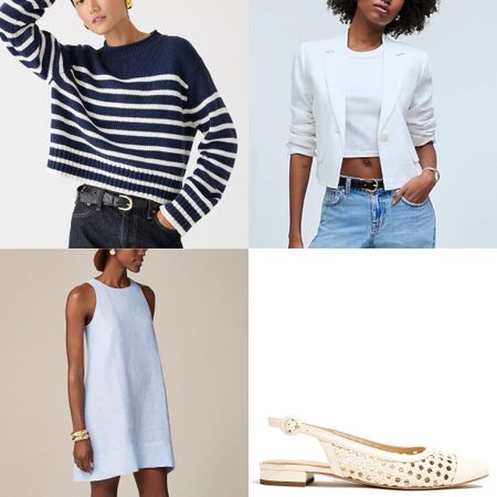 Great spring finds for a closet refresh like striped sweaters, pretty linen dresses and pants, the cutest cropped blazer and more!

#springoutfit #summeroutfit 

#LTKSeasonal #LTKfindsunder50 #LTKover40