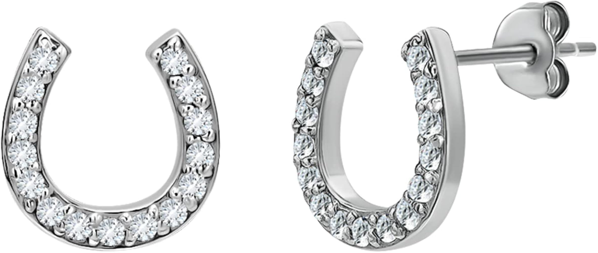 Sea of Ice Sterling Silver CZ Cubic Zirconia Dainty Evil Eye, Infinity, Hamsa Hand of God, Horses... | Amazon (US)