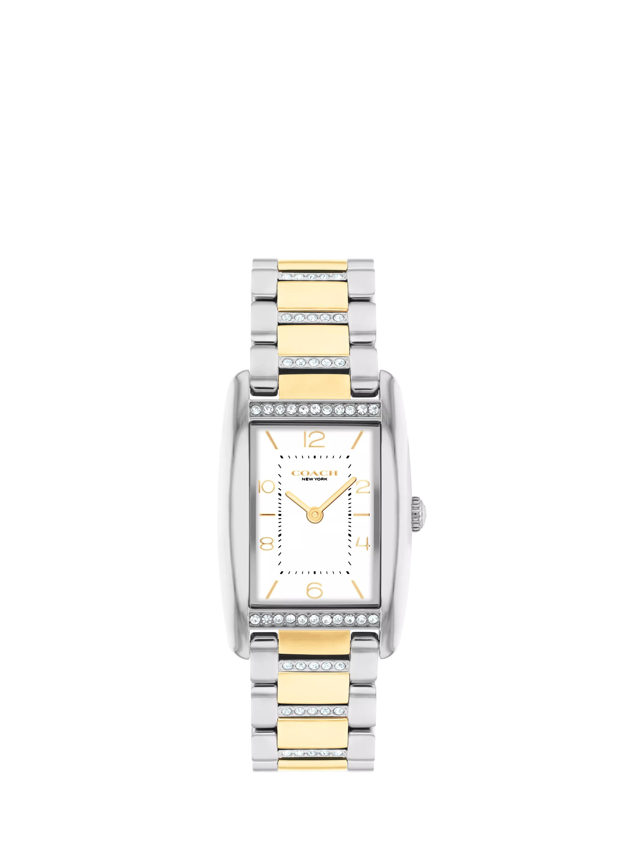 Coach Women's Reese Rectangular Crystal Bracelet Strap Watch | John Lewis (UK)