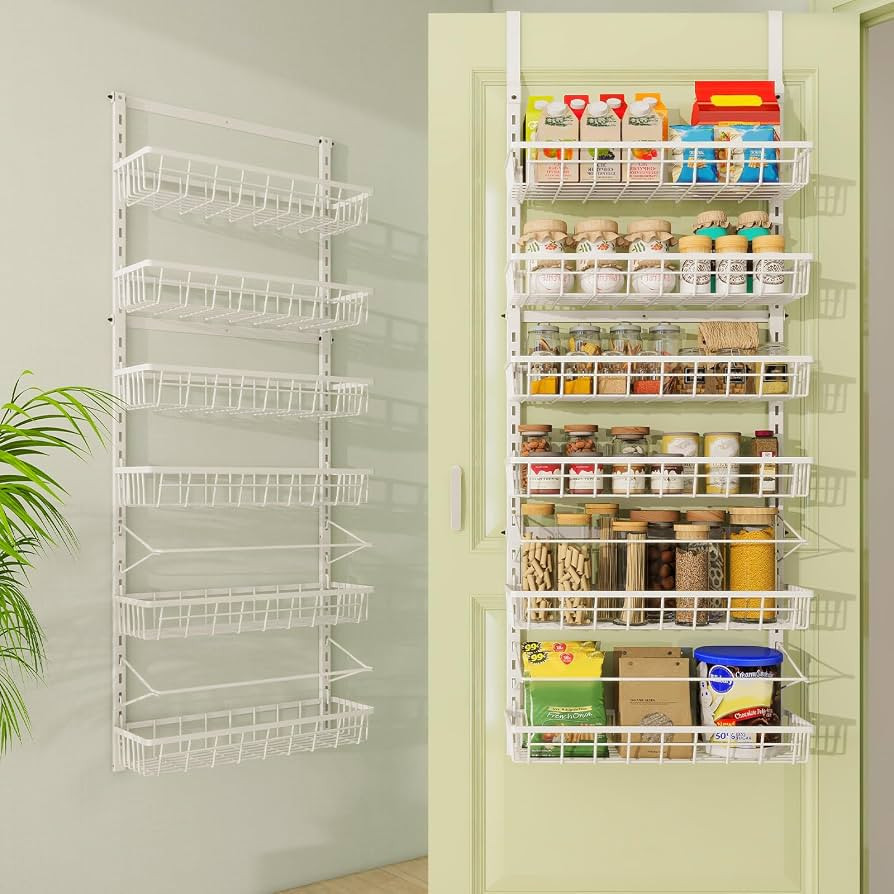 Mefirt Over The Door Pantry Organizer, Wall Mount Spice Rack, Pantry Hanging Storage and Organiza... | Amazon (US)