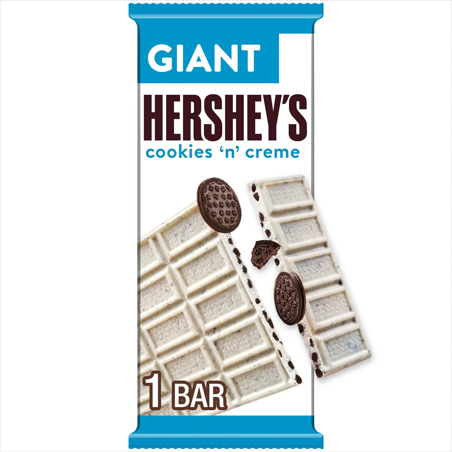 Hershey's Cookies 'n' Creme Giant Candy, Bars 7.37 oz, 25 Pieces | Walmart (US)