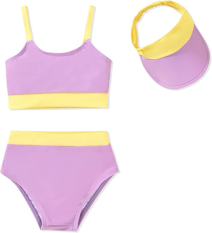 MINIFEIKO Toddler Girls Bikini Adjustable Swimsuit for 1-4 Years Old | Amazon (US)