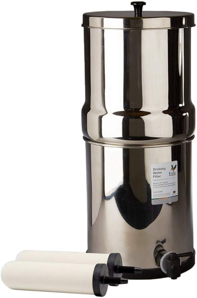 British Berkefeld 2.24 Gallon Gravity-Fed Water Filter System- Stainless Steel with 2x ATC Super ... | Amazon (US)