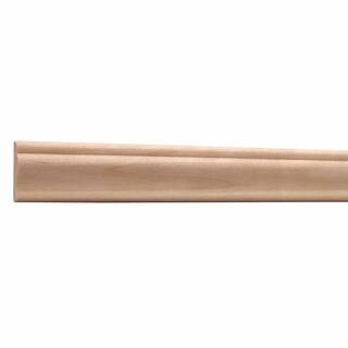 589-4WHW .375 in. D X 1.25 in. W X 47.5 in. L Unfinished White Hardwood Trim Moulding | The Home Depot