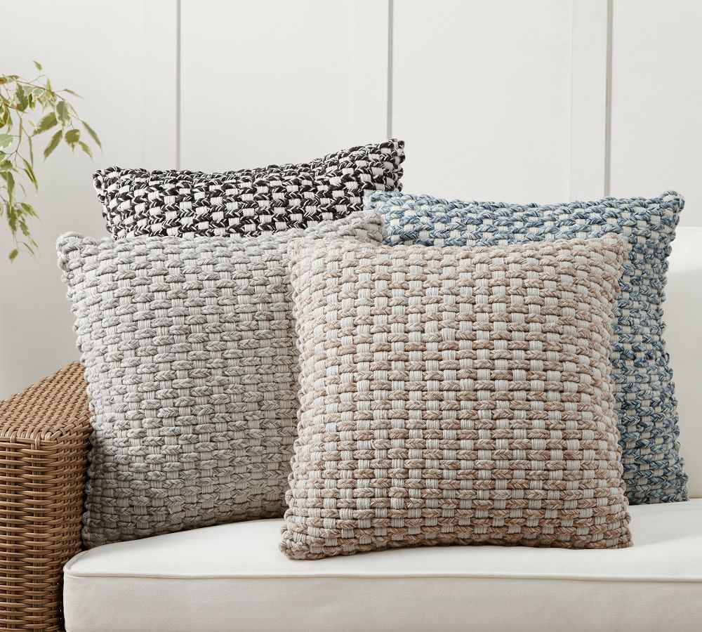 Cadyn Textured Indoor/Outdoor Pillow | Pottery Barn (US)