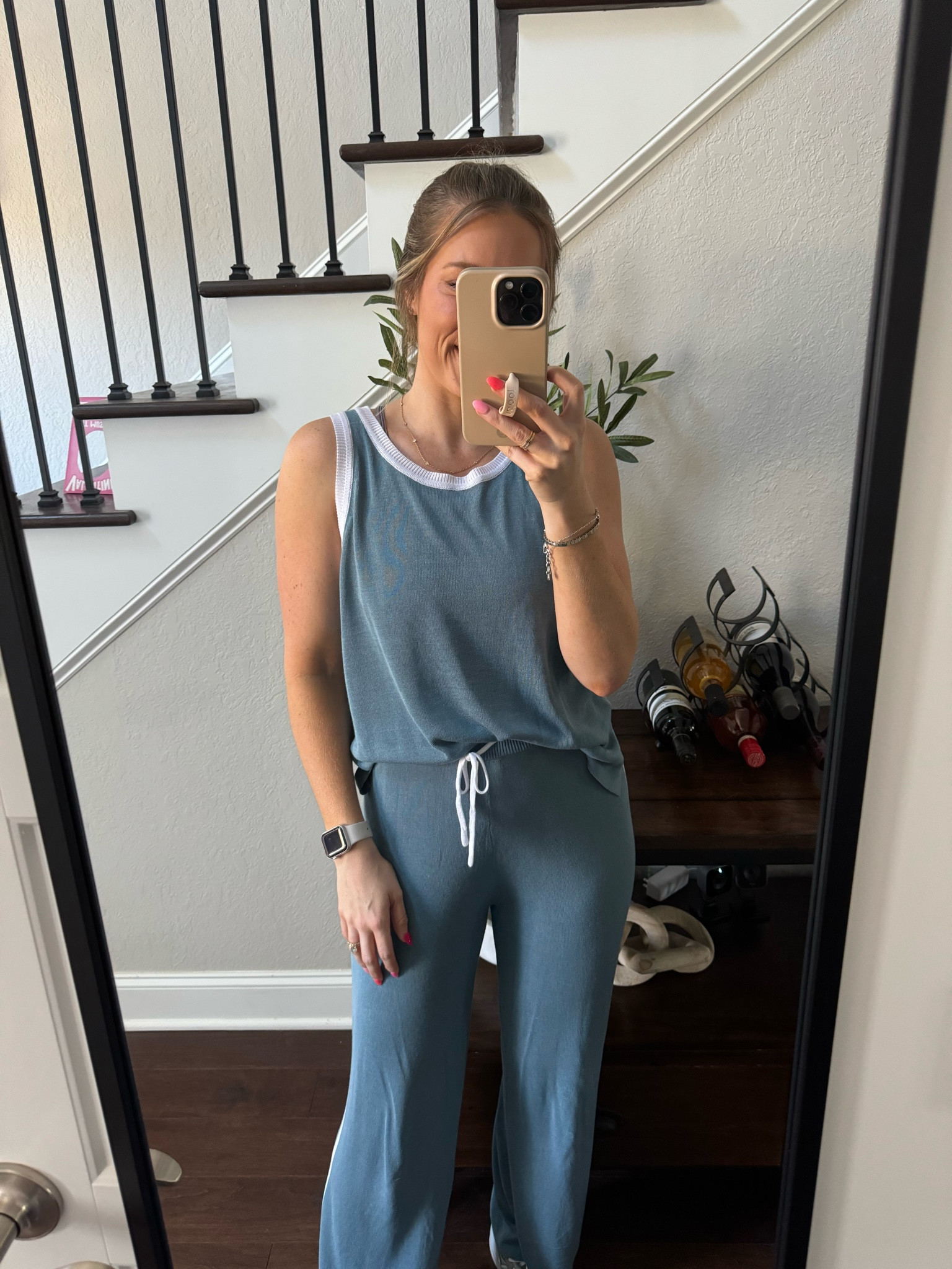 Wearing size small in this blue Amazon set 💙

#LTKstyletip #LTKfindsunder50