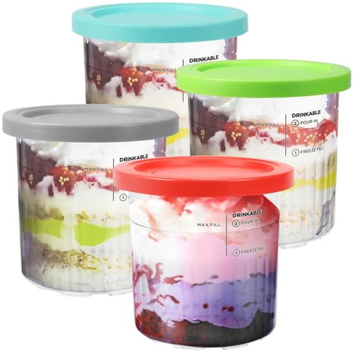 YQL 24oz Creami deluxe Pints for Ninja Creami Deluxe,Compatible with Ninja NC501 NC500 Series Creami Deluxe ice Cream Makers | Amazon (US)