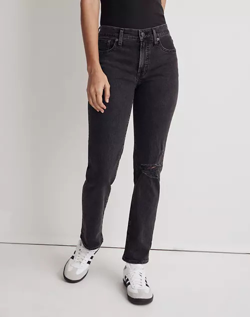 The Mid-Rise Perfect Vintage Straight Jean in Rosella Wash: Ripped Edition | Madewell