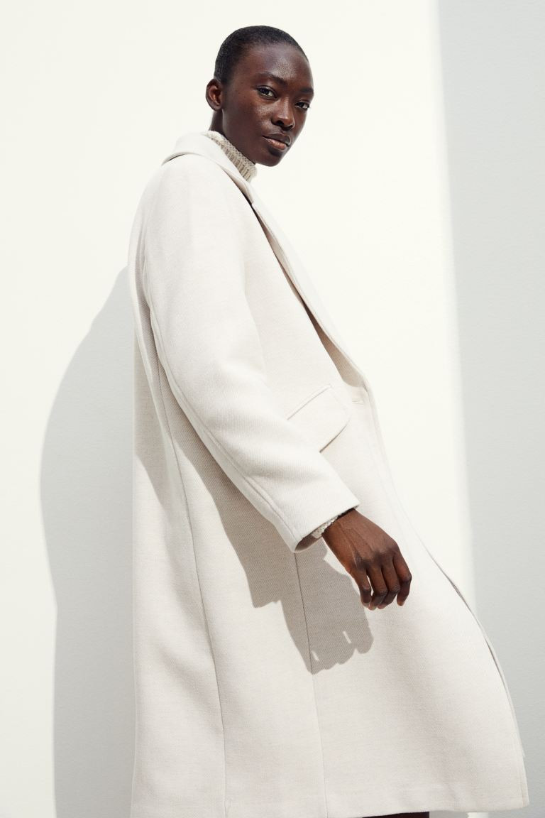 Double-breasted Coat - Light beige - Ladies | H&M US | H&M (US + CA)