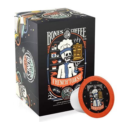 Bones Coffee Company French Toast Sweet & Buttery Flavor 12 ct Single-Serve Bones Cups Coffee Pods Compatible with Keurig Coffee Maker | Target