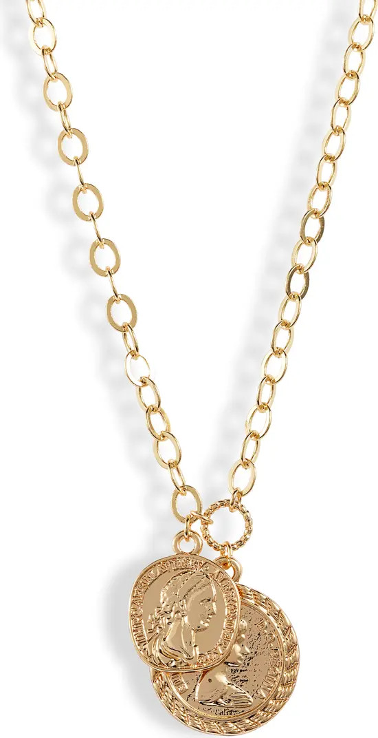 Double Coin Pendant Necklace | Nordstrom